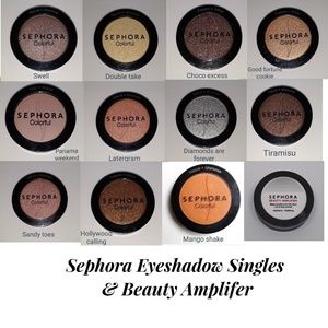 Sephora Single Eyeshadows/Beauty Amplifer 12 Lot